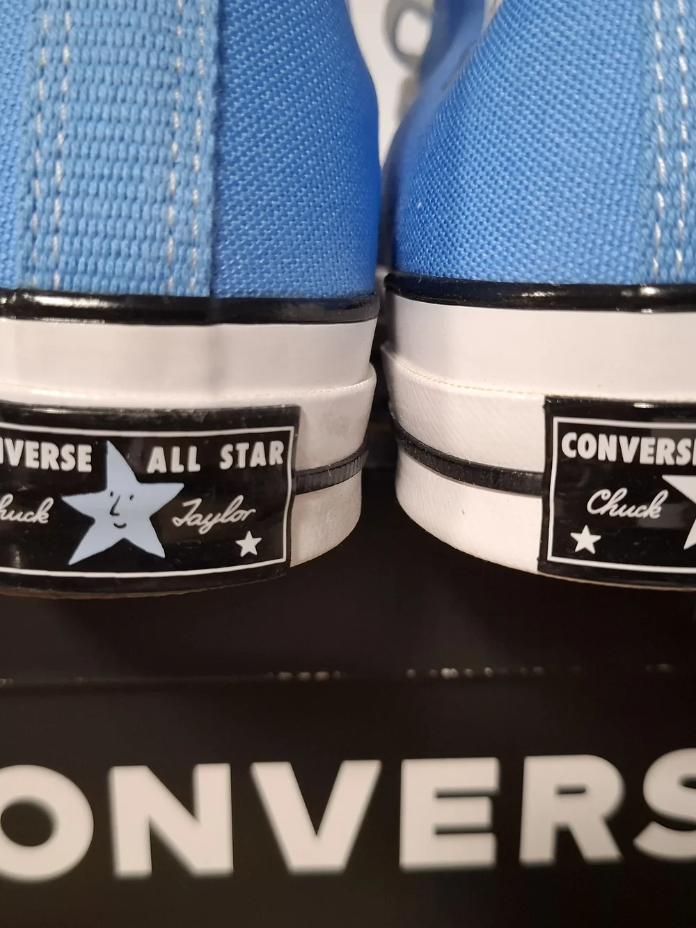 Converse Kids Low-Top Canvas Sneakers in Sky Blue and White